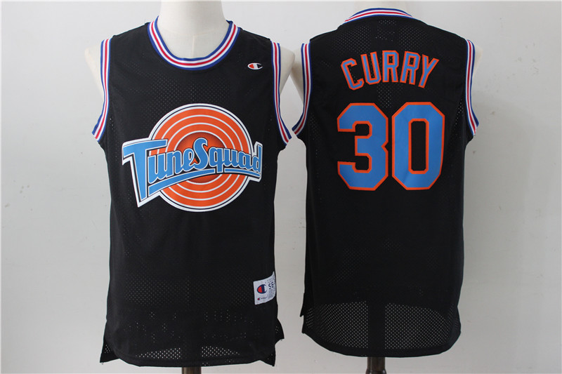 Tune Squad 30 Stephen Curry Black Stitched Jersey