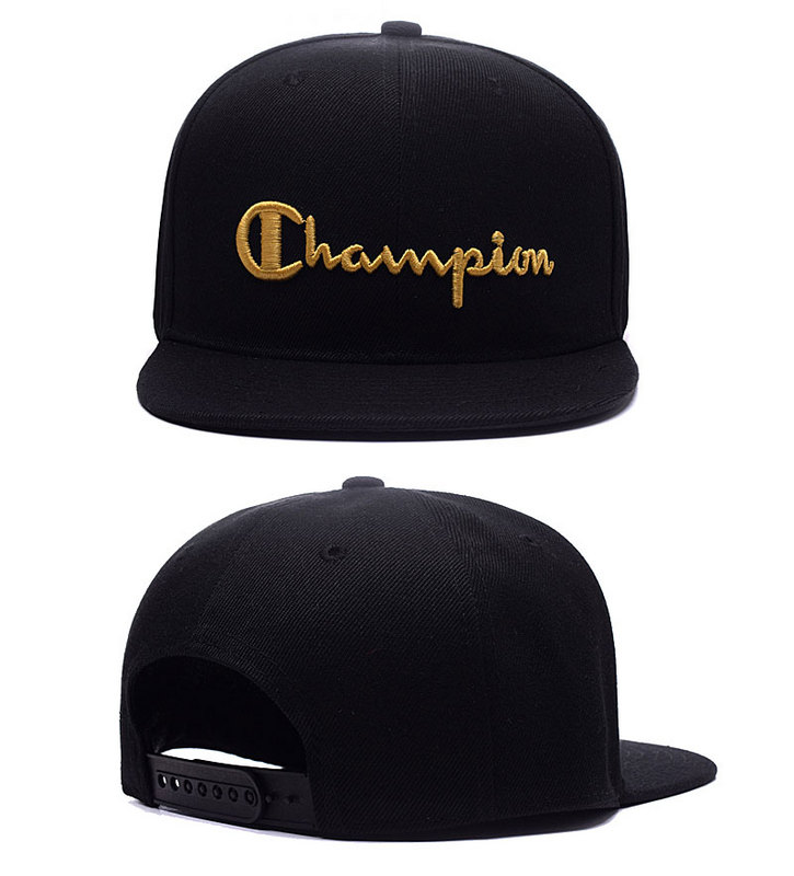 Champion Black Adjustable Hat LH05