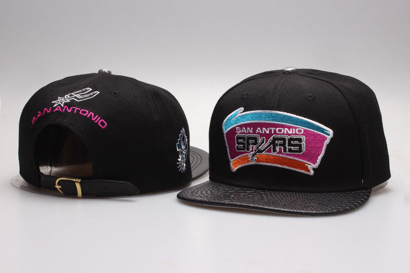 Spurs Team Logo Black Adjustable Hat YP