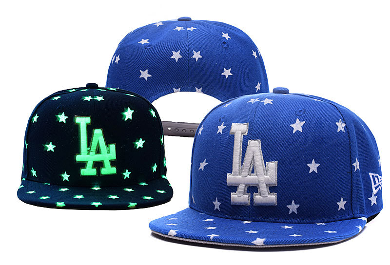 Dodgers Team Logo Blue Adjustable Luminous Hat YD