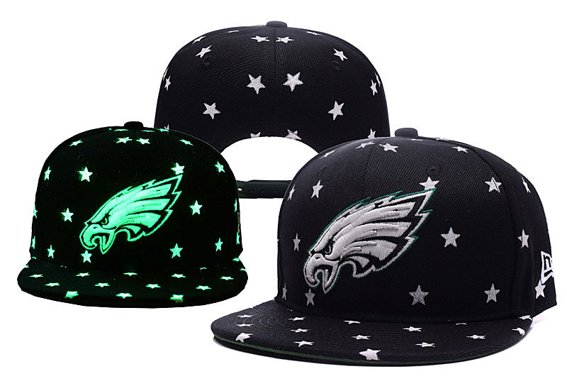 Eagles Team Logo Black Adjustable Luminous Hat YD