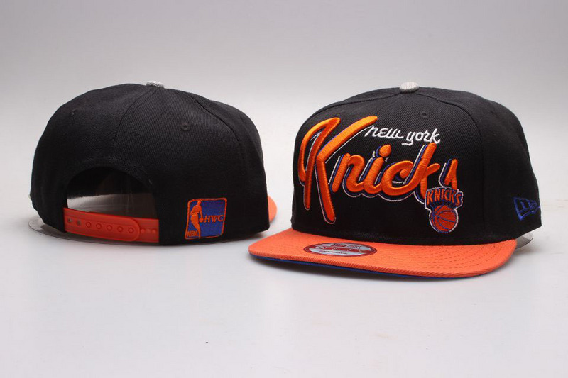 Knicks Team Logo Black Adjustable Hat YP