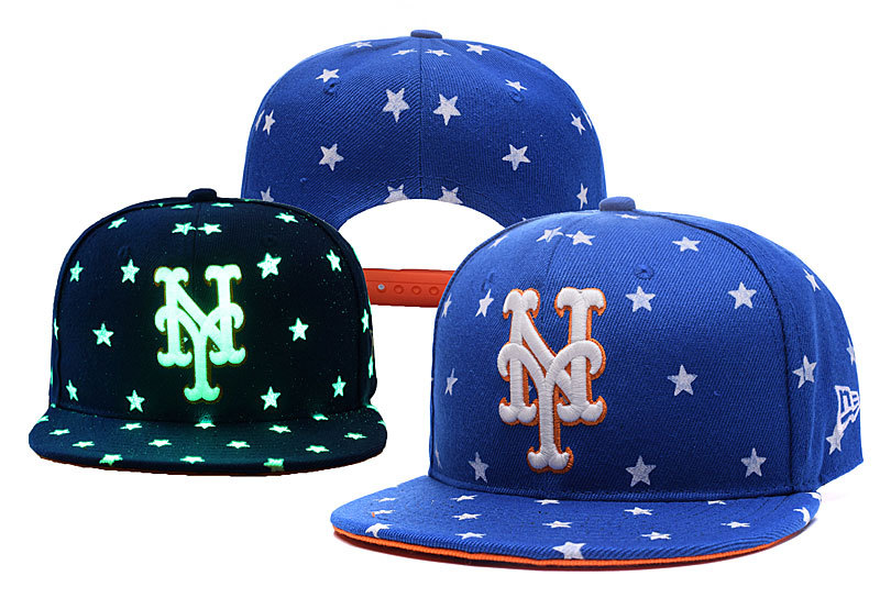 Mets Team Logo Blue Adjustable Luminous Hat YD