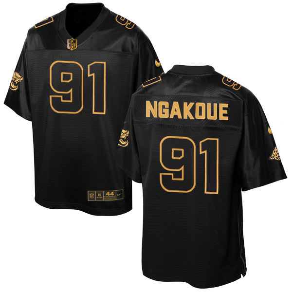 Nike Jaguars 91 Yannick Ngakoue Pro Line Black Gold Collection Elite Jersey