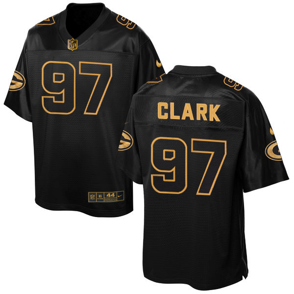 Nike Packers 97 Kenny Clark Pro Line Black Gold Collection Elite Jersey