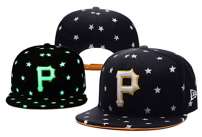 Pirates Team Logo Black Adjustable Luminous Hat YD