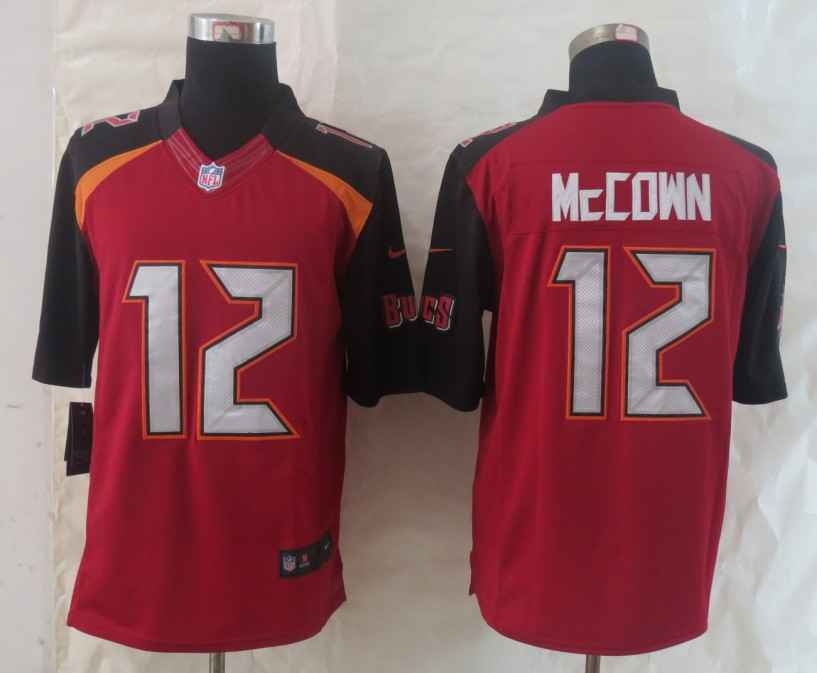Nike Buccaneers 12 McCown Red Limited Jerseys
