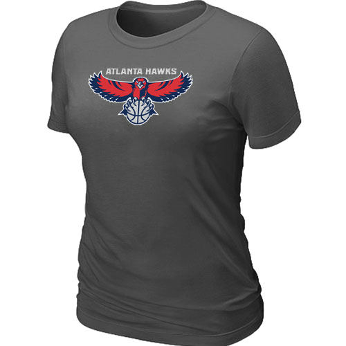 Atlanta Hawks Big & Tall Primary Logo D.Grey Women T-Shirt