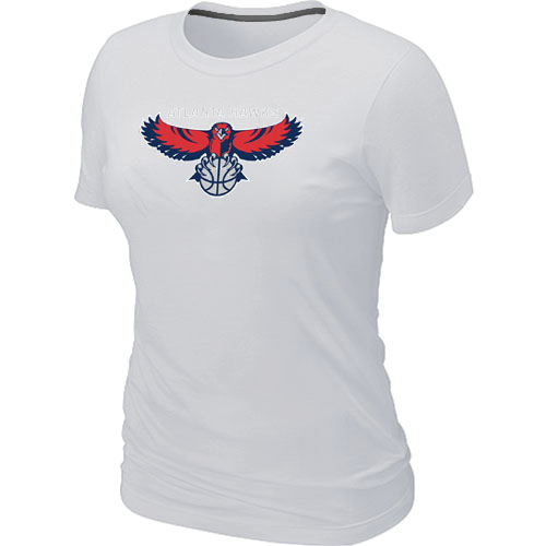 Atlanta Hawks Big & Tall Primary Logo White Women T-Shirt