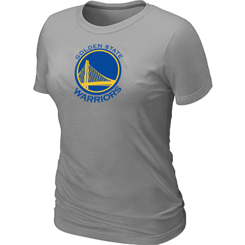 Golden State Warriors Big & Tall Primary Logo L.Grey Women T-Shirt