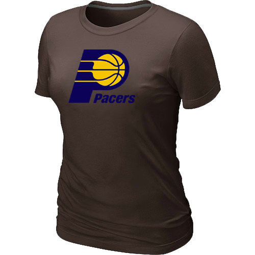 Indiana Pacers Big & Tall Primary Logo Brown Women T-Shirt