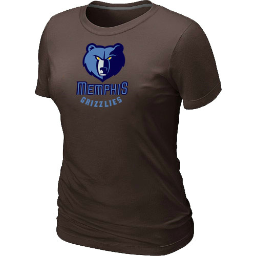 Memphis Grizzlies Big & Tall Primary Logo Brown Women T-Shirt