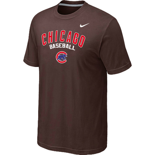 Nike MLB Chicago Cubs 2014 Home Practice T-Shirt Brown