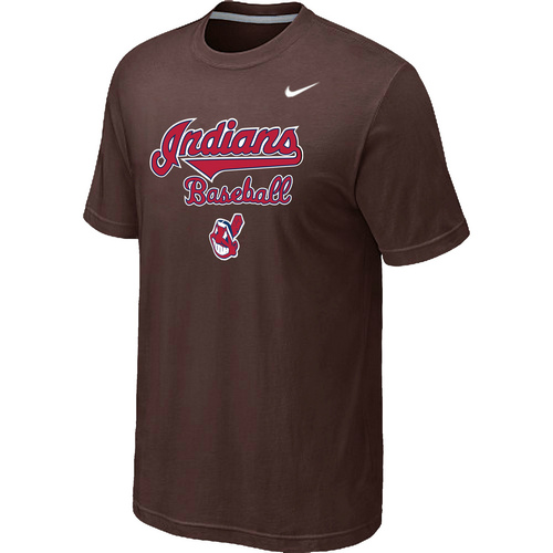 Nike MLB Cleveland Indians 2014 Home Practice T-Shirt Brown