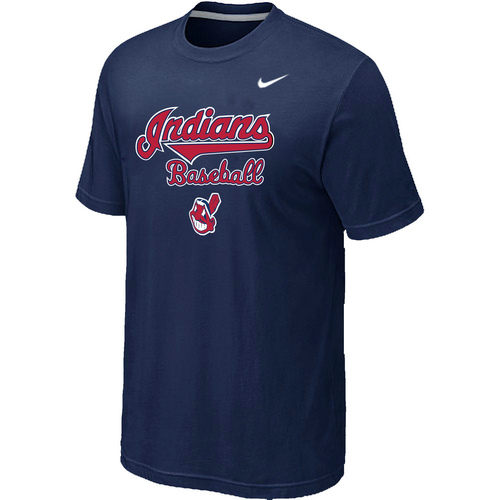 Nike MLB Cleveland Indians 2014 Home Practice T-Shirt D.Blue