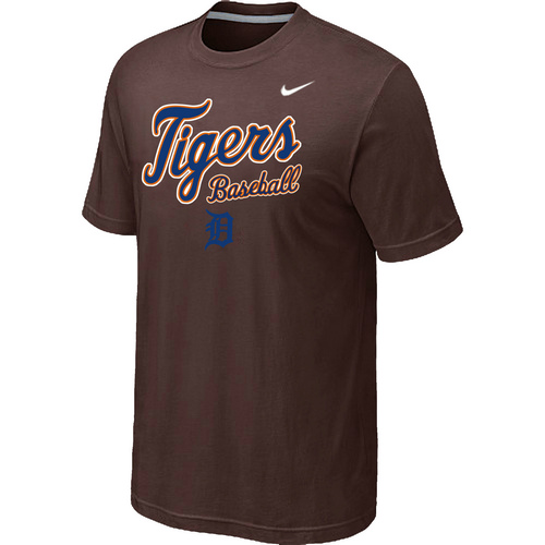 Nike MLB Detroit Tigers 2014 Home Practice T-Shirt Brown