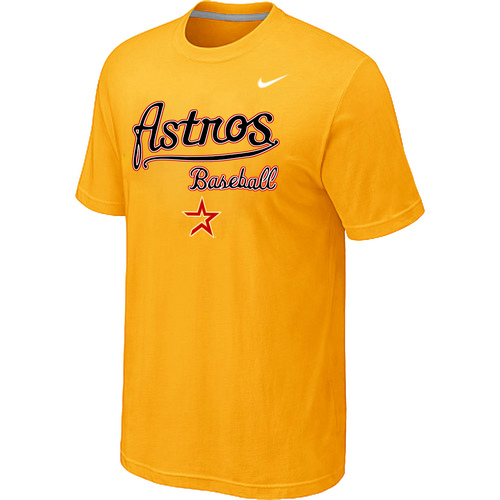 Nike MLB Houston Astros 2014 Home Practice T-Shirt Yellow