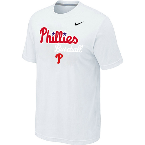 Nike MLB Philadelphia Phillies 2014 Home Practice T-Shirt White