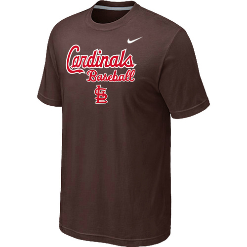Nike MLB St.Louis Cardinals 2014 Home Practice T-Shirt Brown