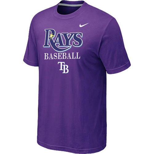 Nike MLB Tampa Bay Rays 2014 Home Practice T-Shirt Purple