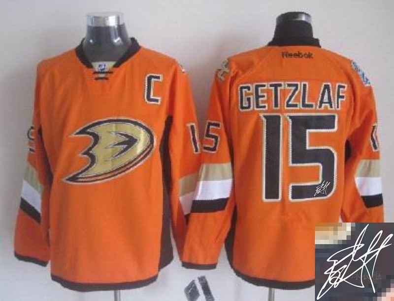Ducks 15 Getzlaf Orange Signature Edition Jerseys