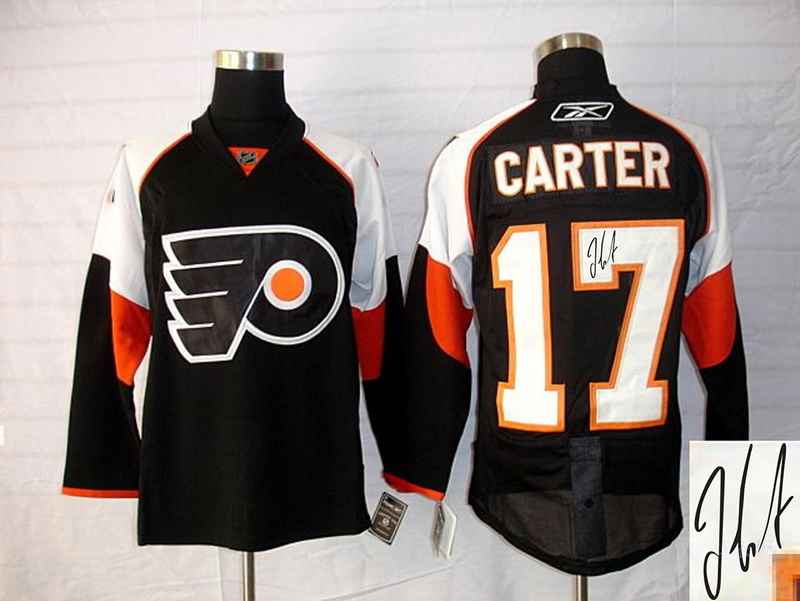Flyers 17 Carter Black Signature Edition Jerseys