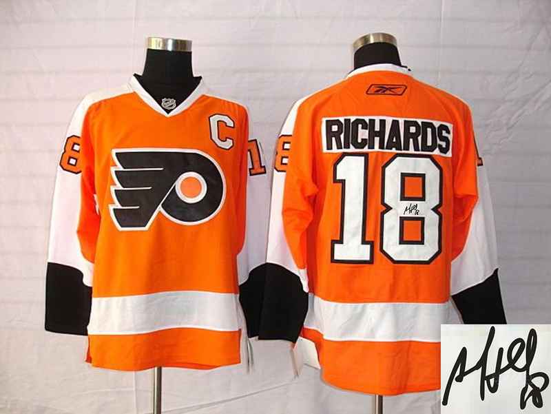 Flyers 18 Richards Orange Signature Edition Jerseys