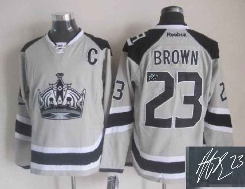 Kings 23 Brown Grey Signature Edition Jerseys