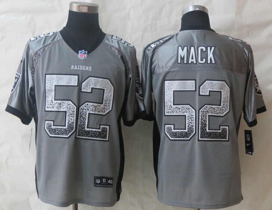 Nike Raiders 52 Mack Grey Drift Elite Jerseys