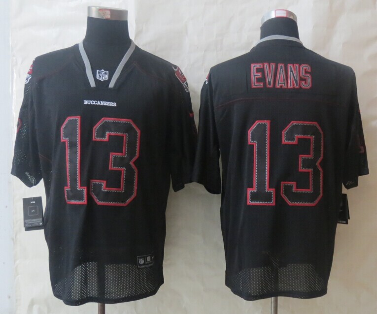 Nike Buccaneers 13 Evans Lights Out Black Elite Jerseys