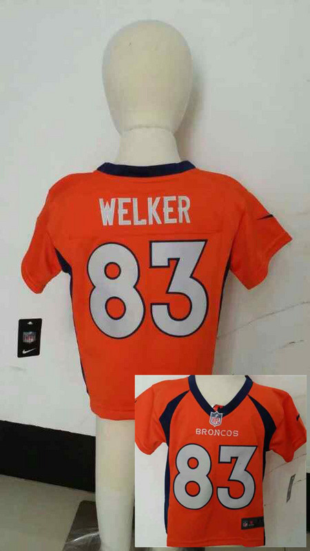 Nike Broncos 83 Welker Orange Toddler Game Jerseys