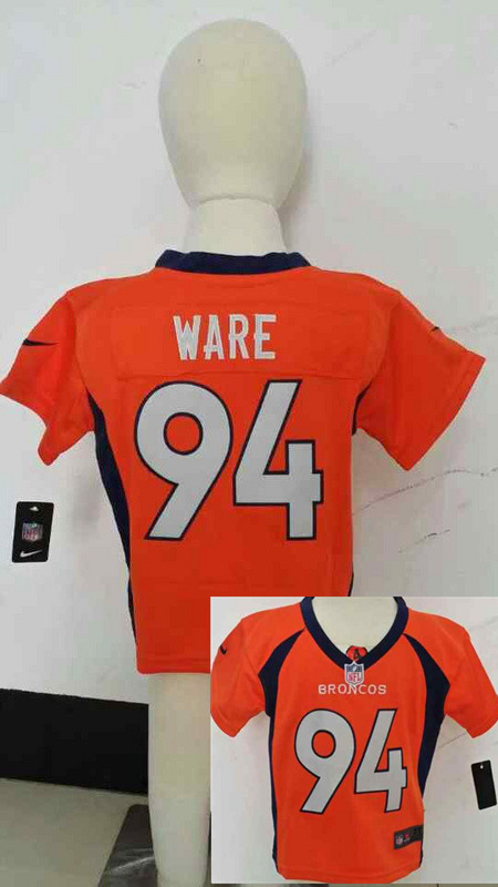 Nike Broncos 94 Ware Orange Toddler Game Jerseys