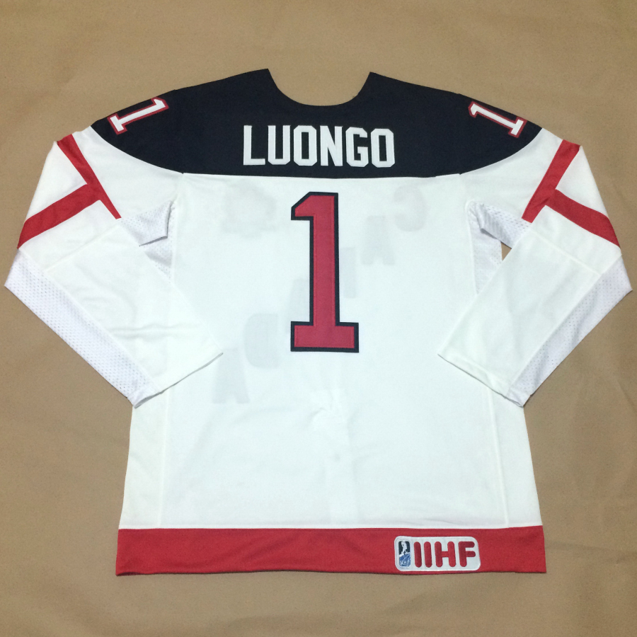 Canada 1 Luongo White 100th Celebration Jerseys