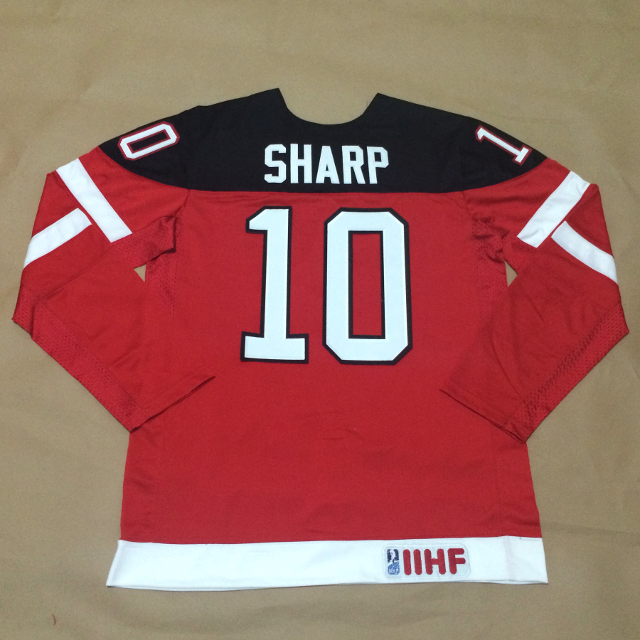 Canada 10 Sharp Red 100th Celebration Jerseys