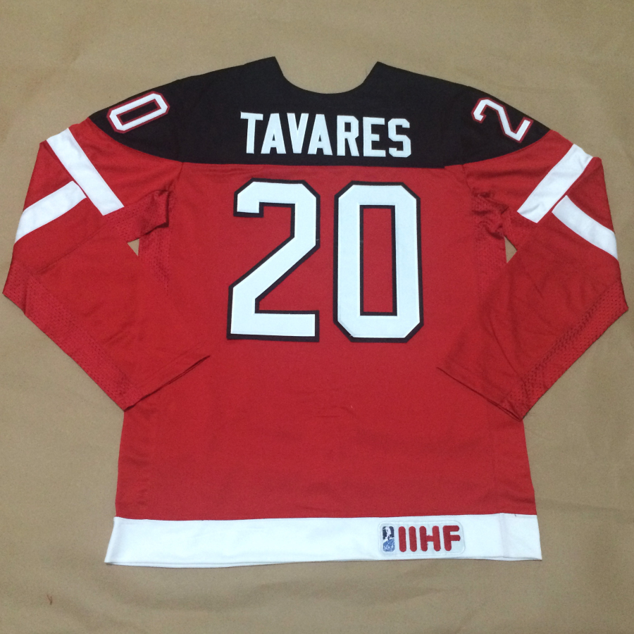 Canada 20 Tavares Red 100th Celebration Jerseys