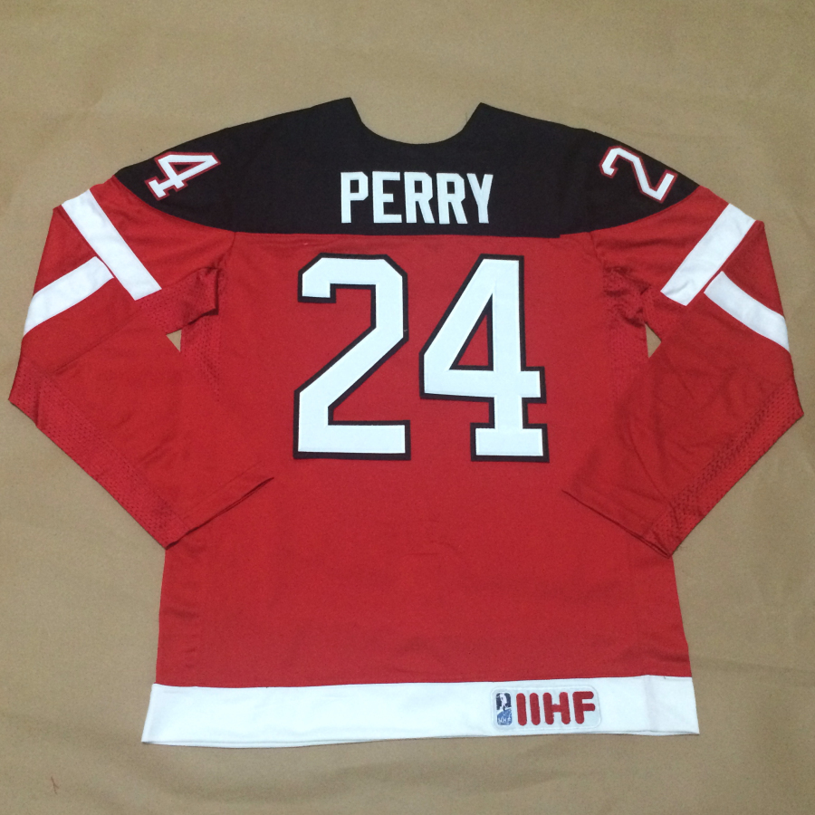 Canada 24 Perry Red 100th Celebration Jerseys