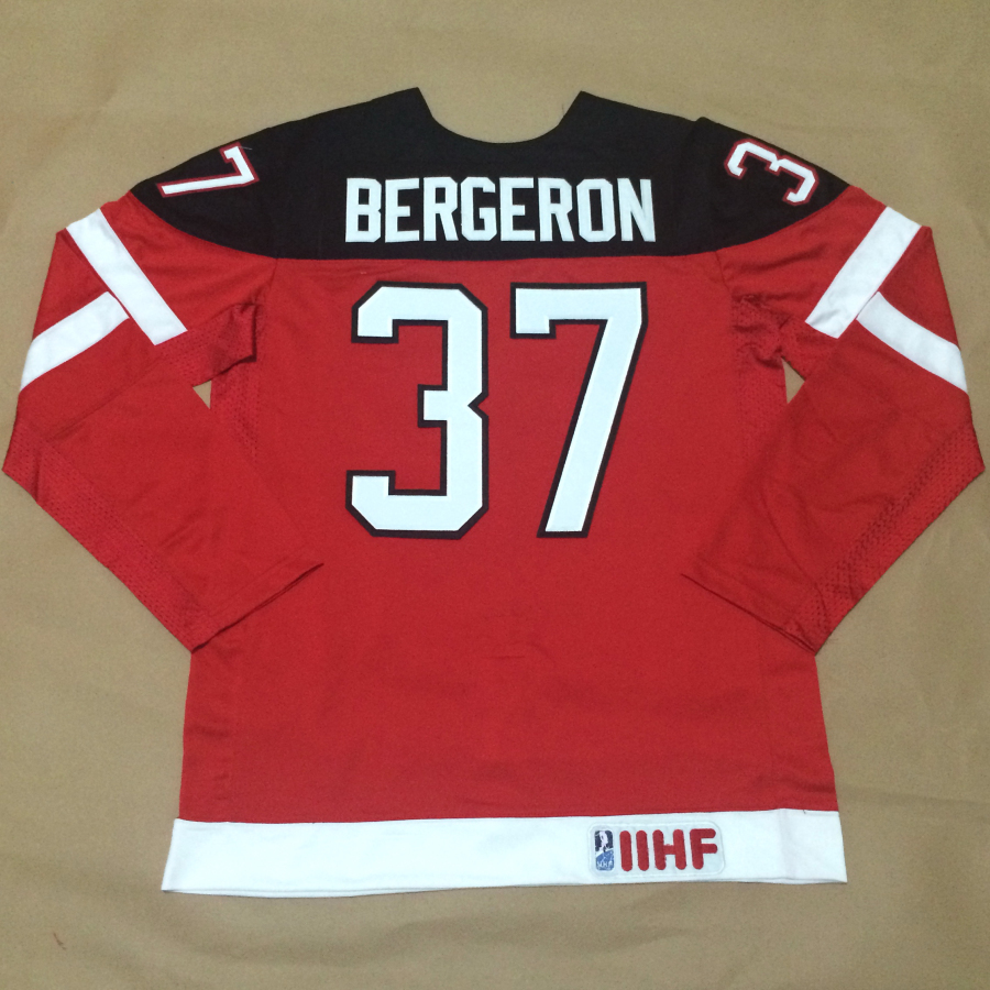 Canada 37 Bergeron Red 100th Celebration Jerseys