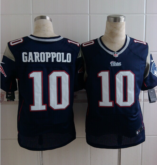 Nike Patriots 10 Garoppolo Blue Elite Jerseys