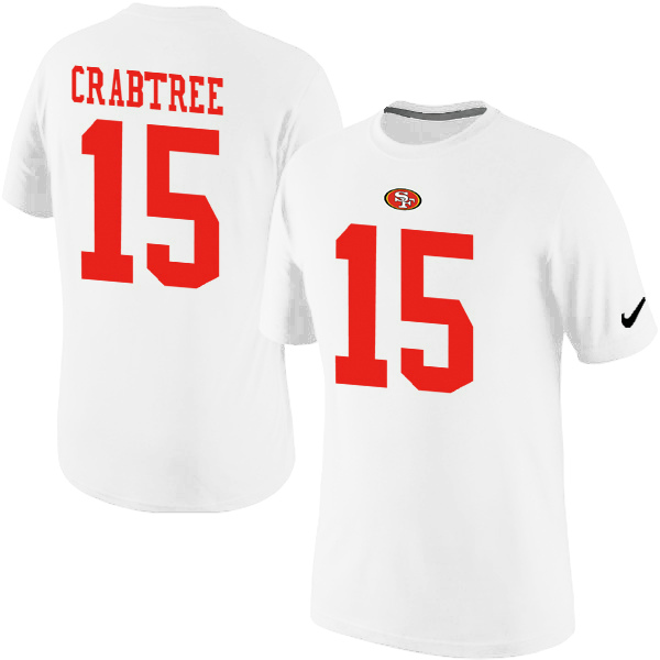 Nike 49ers 15 Crabtree White Fashion T Shirts