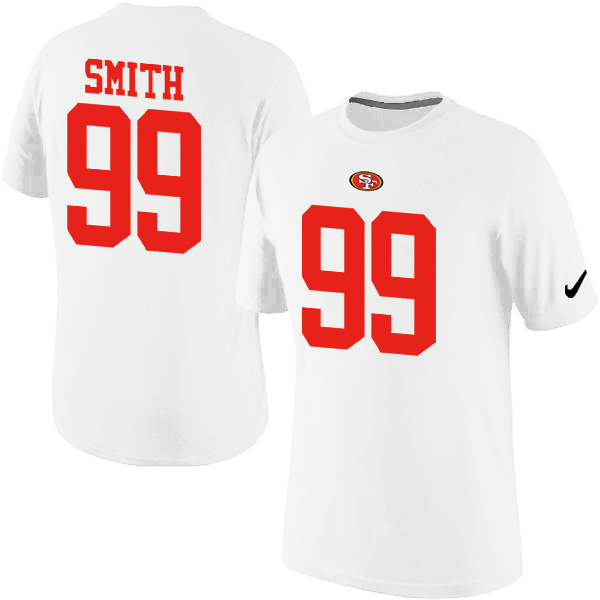 Nike 49ers 99 Smith White Fashion T Shirts