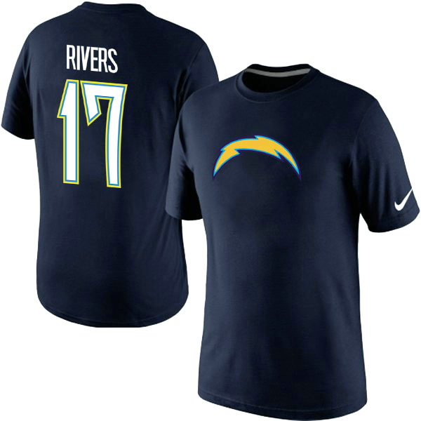 Nike Chargers 17 Rivers Navy Blue Fashion T Shirt