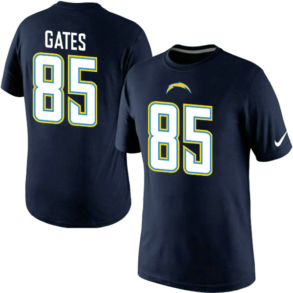 Nike Chargers 85 Gates Navy Blue Fashion T Shirt2