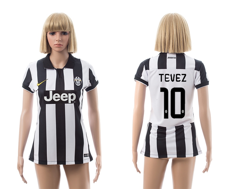 2014-15 Juventus 10 Tevez Home Women Jerseys
