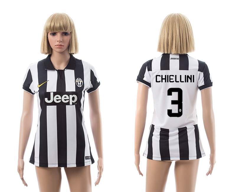 2014-15 Juventus 3 Chiellini Home Women Jerseys