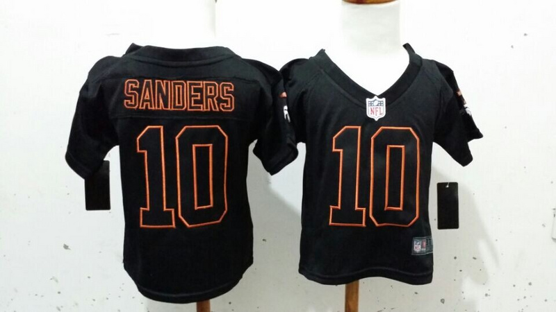 Nike Broncos 10 Sanders Black Toddler Game Jerseys