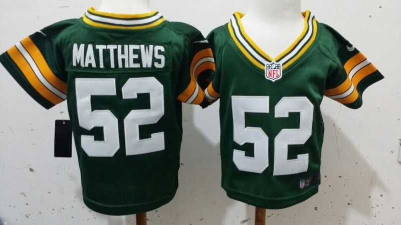 Nike Packers 52 Matthews Green Toddler Game Jerseys
