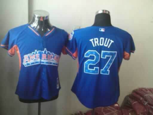 Angels 27 Trout Blue Blue 2013 All Star Jerseys