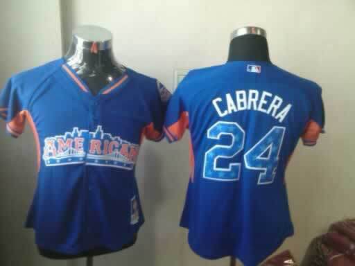 Tigers 24 Cabrera Blue Blue 2013 All Star Jerseys