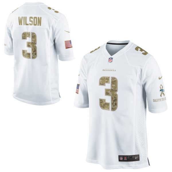 Nike Seahawks 3 Wilson Salute To Service Game Jerseys