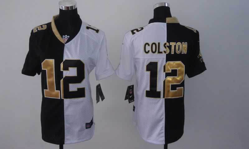 Nike Saints 18 Colston Black And White Split Women Jerseys